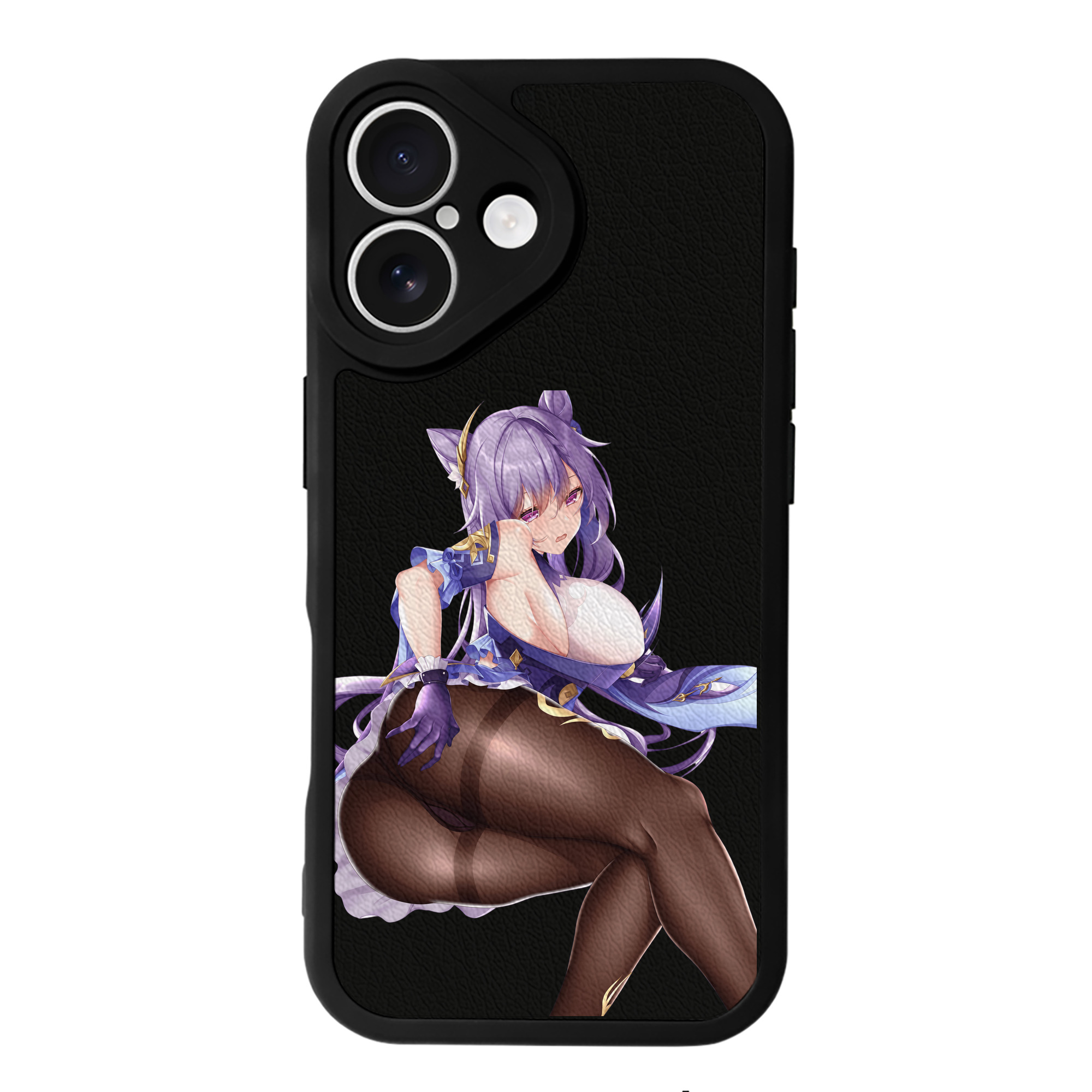 げんし神 刻晴 こくせい genshin Kokusei 【iPhone 16シリーズ対応】シリコンスマホケース（レザー調） 材質：シリコン